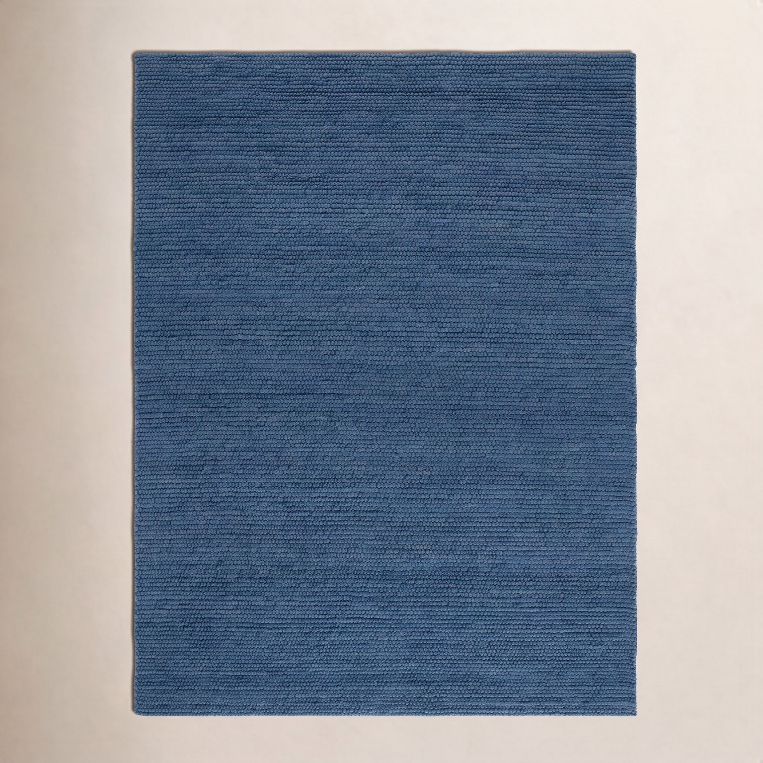 Elle Navy Blue Hand-Woven Wool Rug, Rectangle 9' x 12'