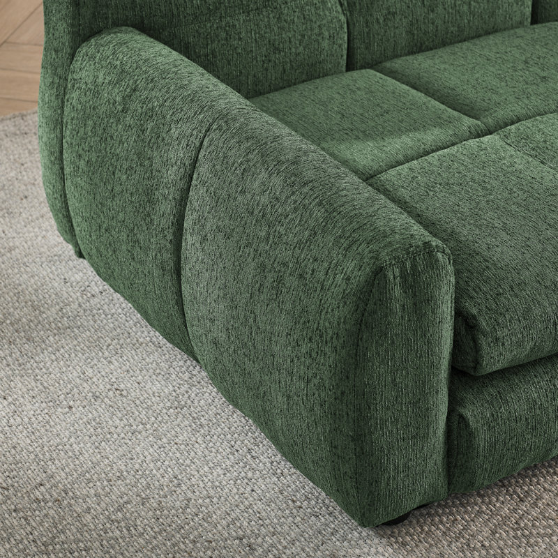 Grand canapé-lit pour chien de 51 po avec dossier, canapé surélevé pour chien de 130 lb ou moins, vert olive, Vert