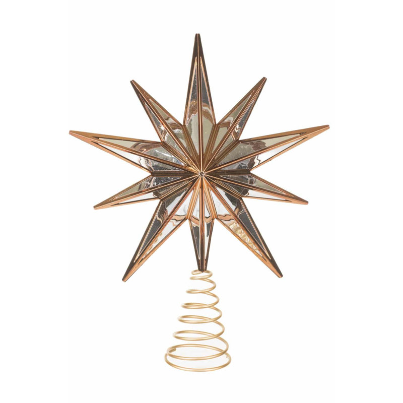 Étoile de sapin en bronze miroir
