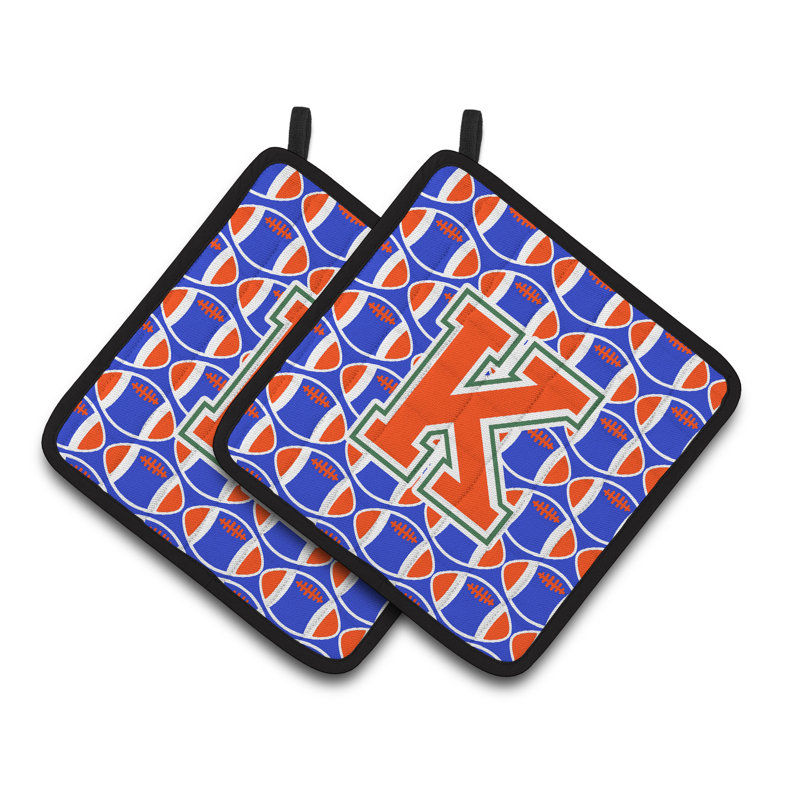 Poignée de football, K, Vert / Bleu / Orange