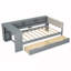Lit plateforme simple en bois avec tablettes de rangement-2020578867-2020578876