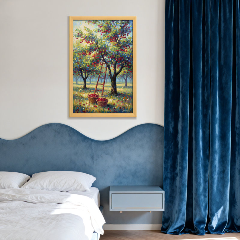 Scène de jardin avec paniers, H 20 po x l 30 po, Toile tendue, Ne s’applique pas