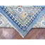 Tapis oriental en laine noué à la main bleu 9 pi x 12 pi Peshawar