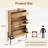 2-Door Shoe Storage Cabinet with Rattan Fronts and Drawer