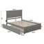 Lit plateforme en bois massif Nantucket avec pied de lit et gigogne-126308747-120232358