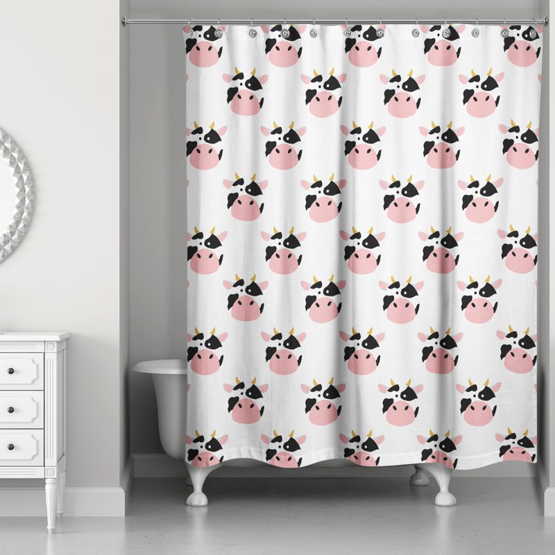 Marko Cow Face Friend Shower Curtain