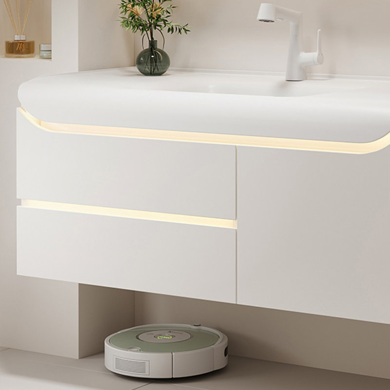 Cream style modern simple bathroom cabinet