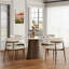 Ensemble de table de salle à manger à piédestal de taille moyenne avec chaises ergonomiques en similicuir-130030579-130030583-130030584