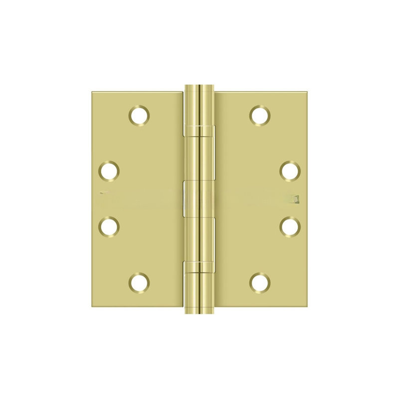 102'' x 102'' Steel Butt Bearing Hinge, Polished Brass