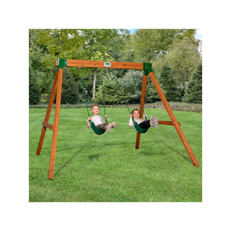 Backyard Discovery Cedar Swing Set with Swing(s)