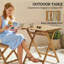 Square Acacia Outdoor Coffee Table , 62cm W 60cm D