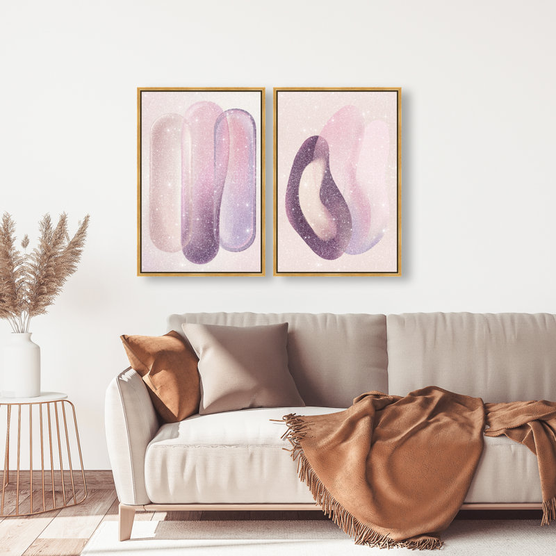 Berry Love Set Set by Oliver Gal, 110"H x 74"W, Gold Floater Frame