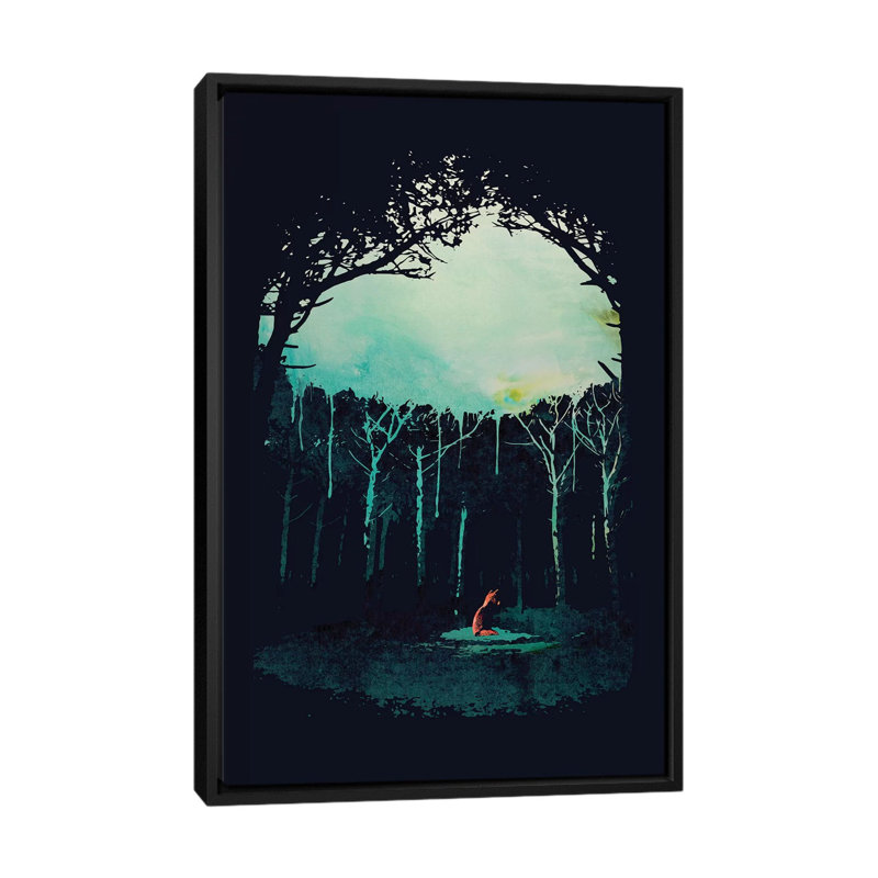 «deep, H 26 po x l 18 po x P 1,5 po, Toile encadrée noire