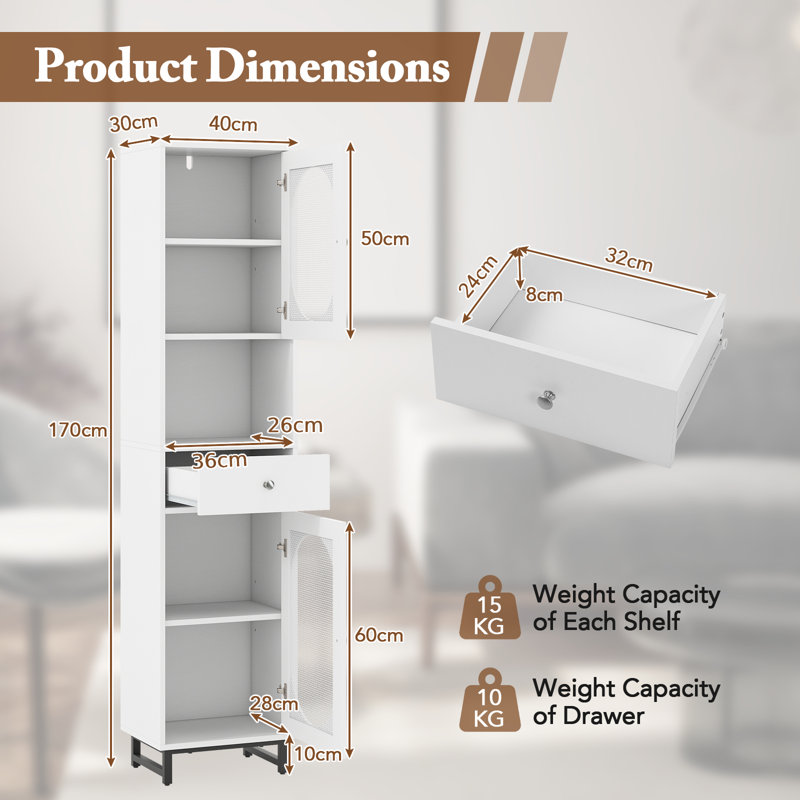 Freestanding Linen Cabinet