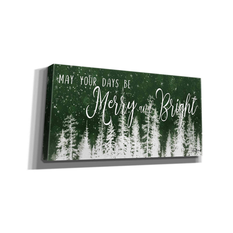 «Merry And Bright» par Lori Deiter, H 12 po x l 24 po x P 0,75 po