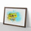 Green Frog in Abstract - Picture Frame Graphic Art Print-55736315-55736314
