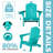 Oversize Foldable Adirondack Chair HDPE Weather-Resistant Firepit Chair With Cup Holder-123039077