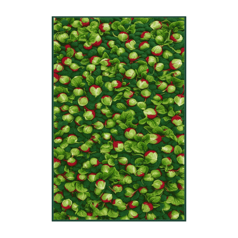  Tapis lavable Radish Sprouts, Rectangle 7 pi x 9 pi