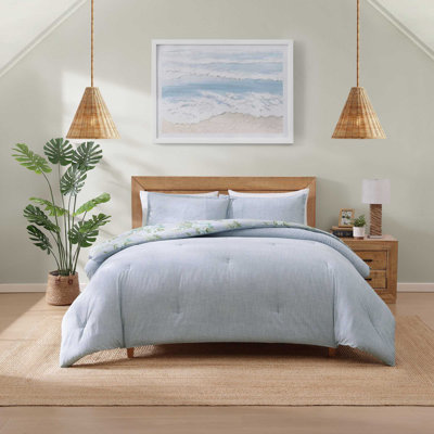 Tommy Bahama Floral Enchantment Cotton Blue Comforter Set