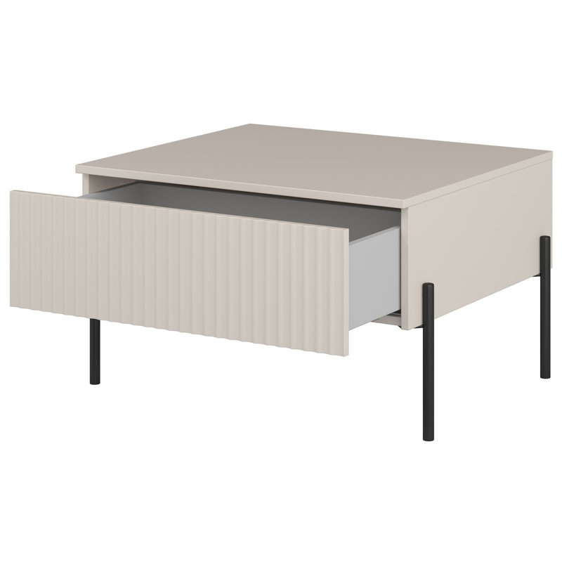 Coffee Table with Storage, Cream