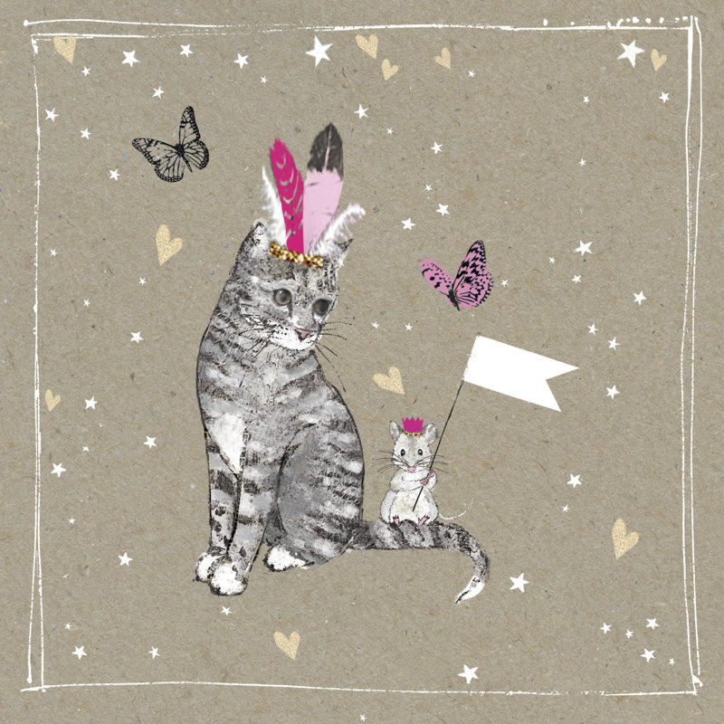 Fancypants Cats III - Wrapped Canvas Print, 30cm H x 30cm W