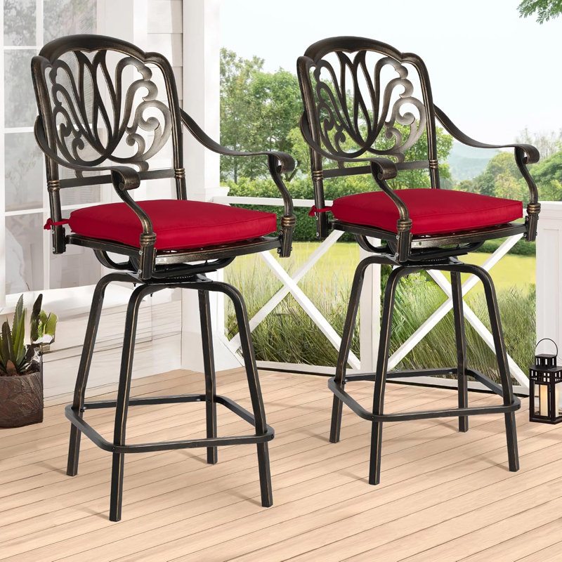 Tabouret de bar 29,13 po Ludo, Rouge