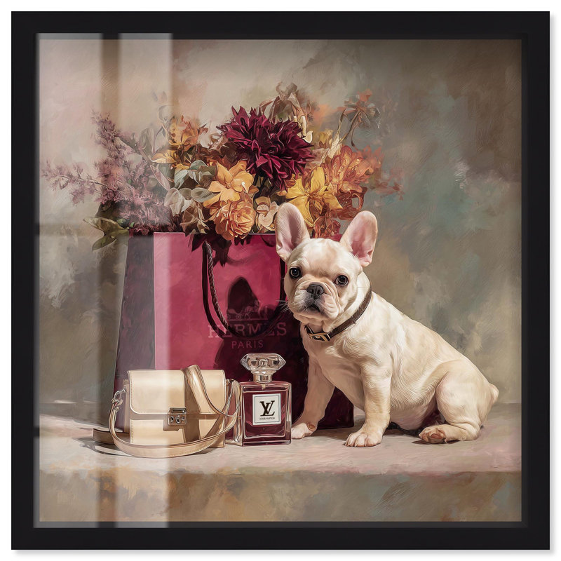 Little Frenchie Glam, H 13 po x l 13 po, Noir