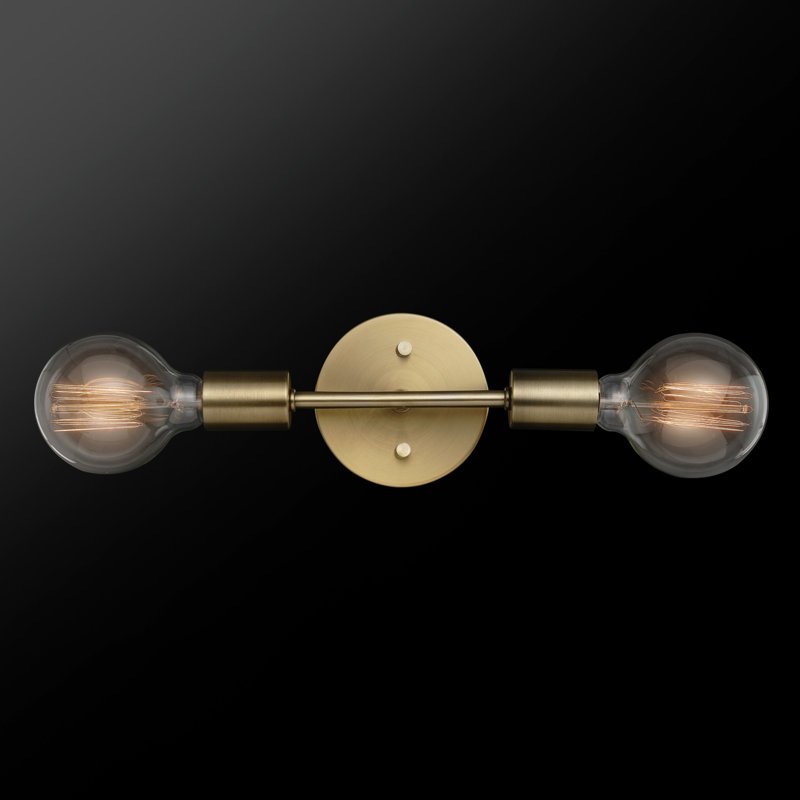 Alexandria 10'' Brass 2-Light Dimmable Vanity Light