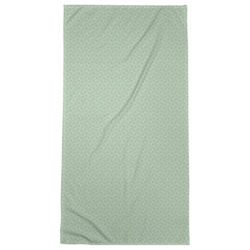 Serviette de bain hexagonale classique en treillis, Vert pastel