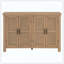 U_STYLE Buffet de rangement à 4 portes avec tablettes réglables et poignées rétro Atimon, rangement spacieux, pieds en pin, pour le salon, le bureau et le vestibule-474008027