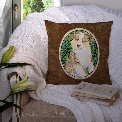 Coussin intérieur/extérieur brun carré berger australien