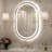 Molly Frameless LED Front Light and Back Light 3 Colors Dimmable Anti-Fog Oval Wall Bathroom Vanity Mirror-1724481904