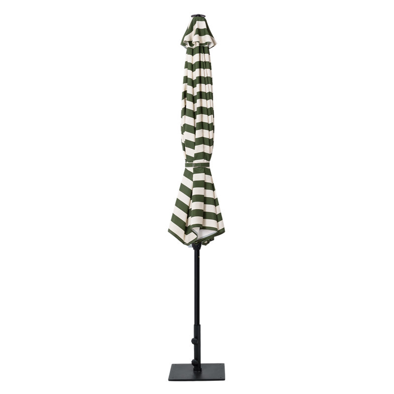 120'' Tilt Market Umbrella, Green/White
