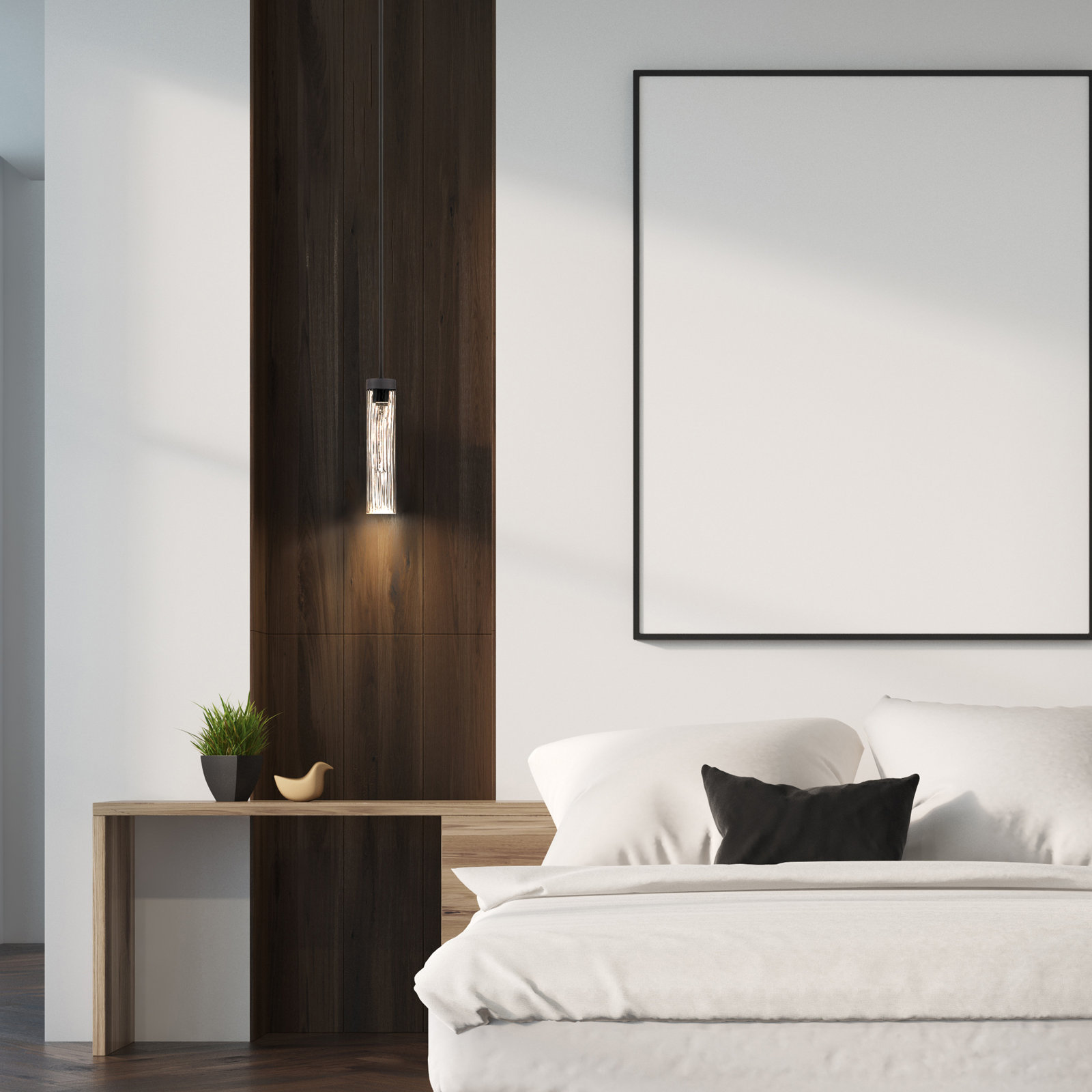 Dominique Single Light Glass Dimmable Pendant