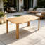 Table de salle à manger d'extérieur en bois d'acacia