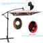 Parasol d'extérieur 2X3m à DEL - énergie solaire, auvent, auvent 180G, avec manivelle et base transversale pour la cour de piscine-131379671