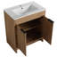 Meuble-lavabo autoportant de 30 po. Céramique blanche. 2 portes à fermeture en douceur. Contreplaqué. Meuble-lavabo moderne avec lavabo en céramique. Modèle.-605992525