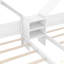 Lit plateforme simple double avec tête de lit en forme de maison et table de chevet intégrée-1859040836