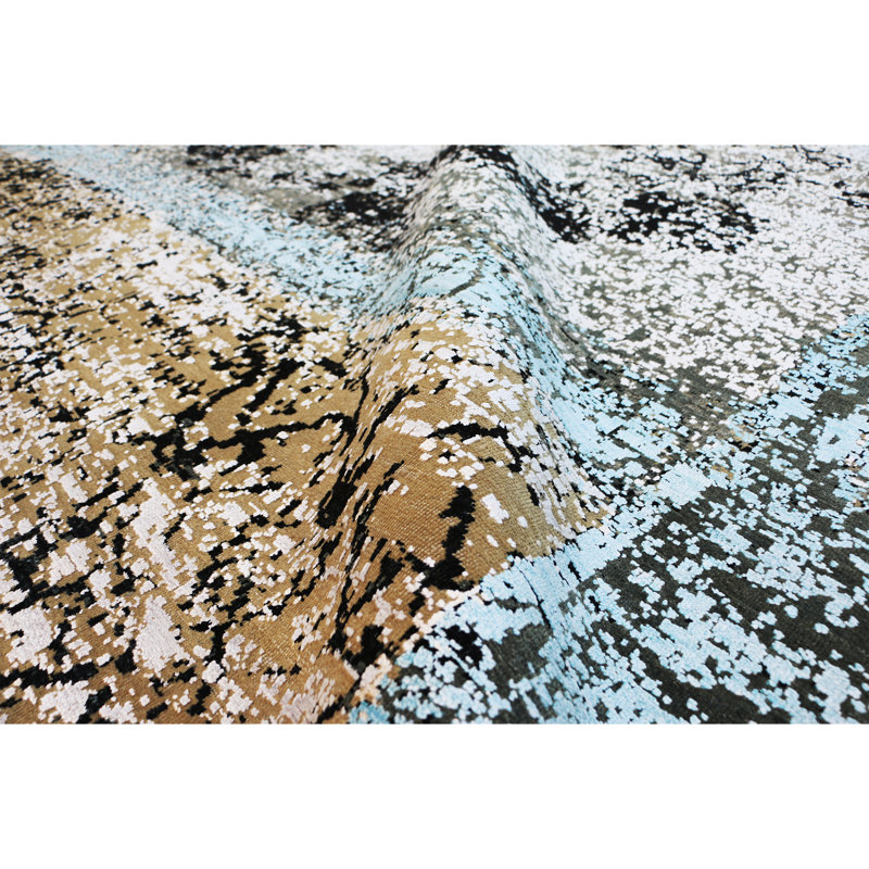 NEOV4622RCHLB Hand Knotted Wool Area Rug, Rectangle 9' x 12'