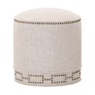 Cerasella 18.5" Wide Round Geometric Pouf Ottoman by Dakota Fields