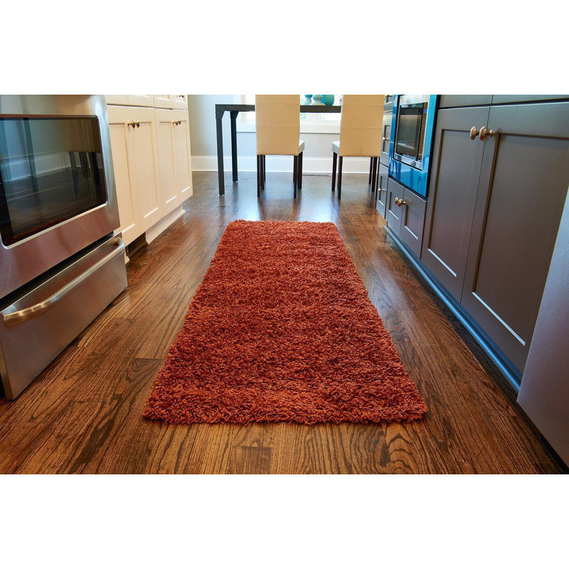 Tapis terre cuite Santra, Tapis de couloir 2 pi 7 po x 10 pi