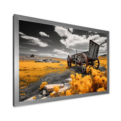 «Yellow Old Cart Roadside Relic I», reproduction sur toile