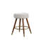 Tabouret pivotant Mid-Century 360 blanc - rembourré Boucle