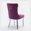 Chaise de salle à manger rembourrée en velours moderne avec anneau à tirer (ensemble de 2)-1415673428-1415673423