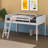 Obryan Twin Size Wood Low Loft Bed with Ladder-1431013194