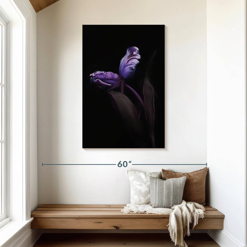 Harnek Violet Flower Buds, 45" H x 30" W