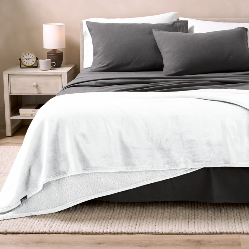 Couverture Sherpa, Très grand, Blanc