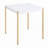 White and Gold Square End Table