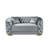 71.5" Luxury Velvet Loveseat Chesterfield Button Tufted Couch With 2 Pillows & Metal Legs-1852772712