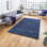 Lufkin area rug Machine Woven Rectangle Dark Blue